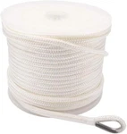 Novelbee 1/2 X 50 Ft Double Braid Nylon Anchor Line With Stainless Thimble. Fixed Price $40.99.