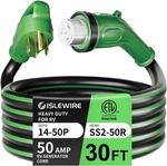 Amp 30 Feet Rv Power Cord, Heavy Duty 6/3 + 8/1 Gauge Stw Generator. Fixed Price $249.99.