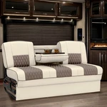 Qualitex Monument With Console Rv Sofa Bed, 72" Wide, Bisque & Lt. Antelope. Fixed Price $2029.00.