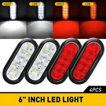 4X 6" White Red 10 Trailer Truck Sealed Brake Reverse Tail Running Lights P. Fixed Price $39.99.