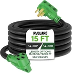 Rvguard Amp 15 Feet Rv/ev Extension Cord Easy Plug In Handle 14-50P To 14-50R. Fixed Price $53.55.