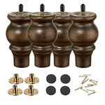 Shanjue Wood Furniture Legs 5 Inch Sofa Set 4 Round Brown Couch Feet .... Fixed Price $29.99.