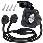 Eilxmag 15A 125V Ac Power Inlet Nema 5-15P Rv Outlet Dual 24" Cord Etl Approved. Fixed Price $36.27.