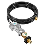 Gassaf 10FT 2 Stage Propane Regulator With Hose Upgrade Pol Feet, Black. Fixed Price $68.41.