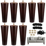 Ruisita 8 Pieces Furniture Couch Legs 6 Inch Round Solid Wood Sofa With .... Fixed Price $37.57.