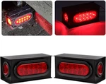 2PCS Steel Trailer Lights Boxes Housing Kit W/6 Inch Oval Red Led Lens. Fixed Price $49.35.