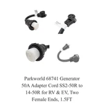 Parkworld 68741 Generator 50A Adapter Cord SS2-50R 14-50R Rv Ev 1.5FT. Fixed Price $115.00.