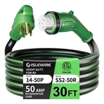 Rv Power Cord Amp 30 Feet Heavy Duty Twist Lock Nema 14-50P Led SS2-50R Gauge. Fixed Price $209.99.