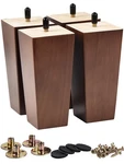 Vane 8 Inch 20CM Solid Wood Furniture Legs Set 4 Walnut Square Pyramid Replac. Fixed Price $56.32.