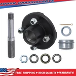 Round BT16 Spindle With Trailer Bearing Kit & On 4" Hub New L44649. Fixed Price $36.80.