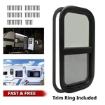 12"X 22" Vertical Slide Rv Window W/trim Ring & Screen For Cargo Trailer. Fixed Price $67.50.