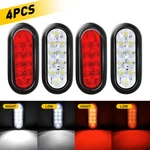 Universal RED+2X White 6" Oval 10 Led Trailer Truck Stop Turn Tail Lights 12V. Fixed Price $37.99.