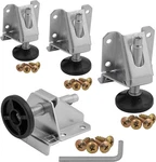 Fulton Side Mount Heavy Duty Steel Furniture Leg Leveling Metallic, Black. Fixed Price $19.23.