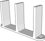 Sliding Closet Door Floor Guide Bracket Universal Fit For 1-3/8" Width Bypass. Fixed Price $9.58.