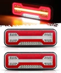 Partsam Truck Trailer Tail Lights 10-30V, 74LEDS Stop Brake 11.65", Red. Fixed Price $79.99.