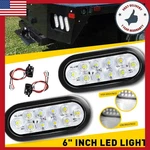 2X 6" Oval Trailer Truck Stop Turn Tail Lights Brake Lamp Sealed Mount White. Fixed Price $20.99.