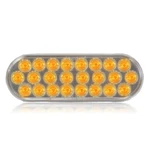 M63201YCL 24 Amber Led 6" Oval Warning Strobe Light With Clear Lens. Fixed Price $43.94.