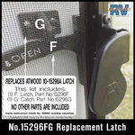 Atwood Style Screen Door Latch No. 15296FG (sub Parts Of 10-15296A). Fixed Price $20.99.