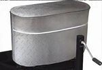 Adco 2712 Silver Double 20 Diamond Plated Steel Vinyl Propane Tank Cover (top). Fixed Price $28.99.