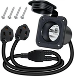 15 Amp 125V Ac Power Inlet Dual 24" Cord, With Integrated. Fixed Price $32.26.