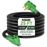 Extension Cord Amp 25 Foot Nema 14-50P Green Led Rvguard Heavy Duty Ev. Fixed Price $124.99.