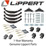 Lippert Tandem Axle 3500LB 3" Tube 24-7/8" 4000LB Leaf Std Eq Susp Kit & Hangers. Fixed Price $611.99.
