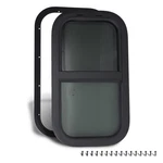 12" X 22" H Camper Window For Rv/trailer/cargo Truck Mounting Ring Vertical. Fixed Price $65.00.