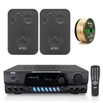Pyle 200 Watts Home Stereo Amplifier 2X Enrock 4" Box Speakers Black Wire Bundle. Fixed Price $174.49.