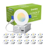 12 Pack 3 Inch Led Recessed Lighting With Junction BOX,5CCT,ULTRA-THIN Recess.... Fixed Price $90.07.