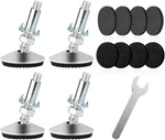4 Set M10 Thread, 2" Base Dia & Bolts Length, Silver Swivel Leg Levelers. Fixed Price $15.35.
