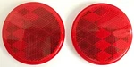 Set Of 2 Sate Lite 30 Red 3-1/8" Round Reflex Reflector SAE-A-87-DOT. Fixed Price $9.99.