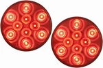 Optronics 2 Pack 4" Round Red Led 10 Diode Stop Turn Tail Light PL-3 Connection. Fixed Price $23.99.