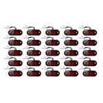 (25) 1/2" X 1/16" Led Red Oval Marker Clearance Trailer Side Light Lamps Rv. Fixed Price $49.95.