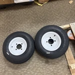 Garvee Lawn Mower Tires 4.80X8 With Pre-mounted 8" Rims, 2-PACK, Turf-friendly. Fixed Price $80.99.