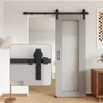 Donyoung 6FT Sliding Barn Door Hardware Kit, Upgraded Screw Fixation Modular .... Fixed Price $42.92.