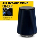 Auxito 4IN Truck Long Performance High Flow Cold Air Intake Cone Dry Filter Blue. Fixed Price $23.74.