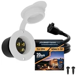 15 Amp Ac Power Inlet Port Charger Plug, By Journeyman-pro 110-125 Volt White. Fixed Price $52.15.