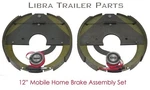 New 12" Mobile Home Trailer Brake Assembly Pair Set / 3.1" Center Bore - 21010. Fixed Price $98.19.