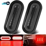 2PCS 6" Inch Smoked Lens Oval Red 52 Leds Trailer Boat Halo Brake Stop Running. Fixed Price $44.76.
