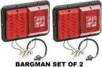 Bargman Set Of 2 (two) Led Recessed Trailer Taillight #84/85 Series Black Base. Fixed Price $116.99.