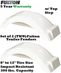 Set Two Fulton Single Axle Trailer Fenders 8"-12" Wheels Top Step Skirt Boat. Fixed Price $58.80.