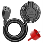 15AMP 125V Ac Port Plug 12AWG Copper Wire Rv Shore Power Inlet Socket Integrated. Fixed Price $32.90.