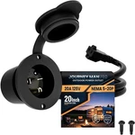 20 Amp Power Inlet Port Charger Plug, By Journeyman-pro 110-125 Volt Black. Fixed Price $35.90.