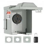 Vevor 30 Amp Rv Power Outlet BOX,125/250 Volt,enclosed Lockable Outdoor Recep. Fixed Price $51.08.