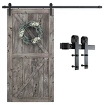 Smartstandard 7.5FT Barn Door Hardware Kit, Sliding Track -smoothly. Fixed Price $133.49.