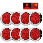 8PCS 4" Round Red Led Trailer Tail Lights Stop Turn Brake Waterproof IP67. Fixed Price $79.97.