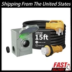 Amp 15FT Generator Cord And Power Inlet Box Nema 14-50P Male SS2-50R Stw. Fixed Price $79.99.