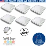 6 Pack White 14" Universal Rv, Trailer, Camper, Motorhome Roof Vent Cover. Fixed Price $68.08.