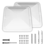 Jack Boss 2 Pack Set Rv Vent Covers For Roof, 14 Inch - Two, White. Fixed Price $49.70.