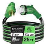 Rv Power Cord Amp 25 Feet Heavy Duty Twist Lock Islewire Led 14-50P SS2-50R. Fixed Price $154.99.